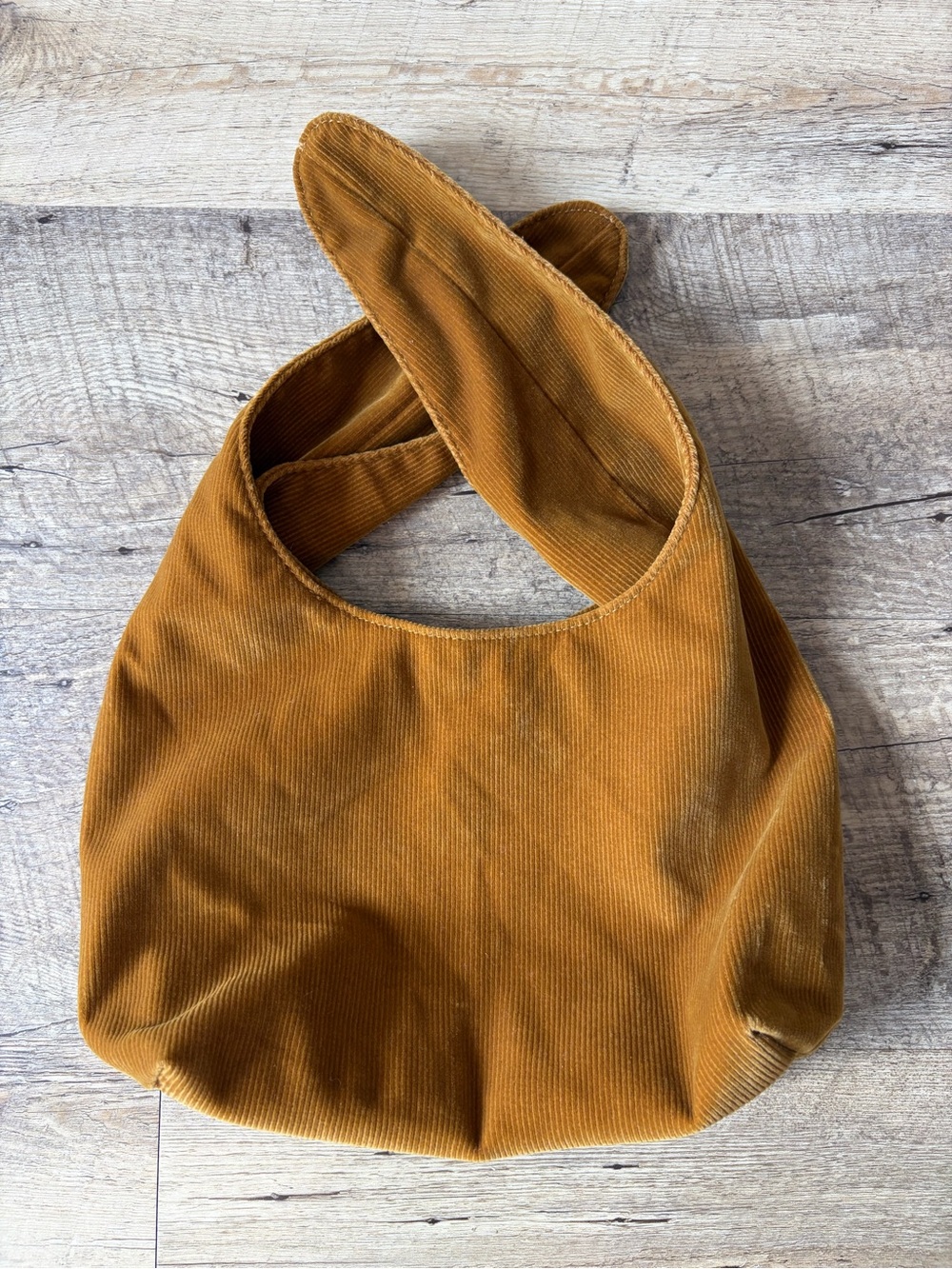 Merit Beauty Mustard Corduory Knotted Make Up Cosmetics Bag - Picture 9 of 9
